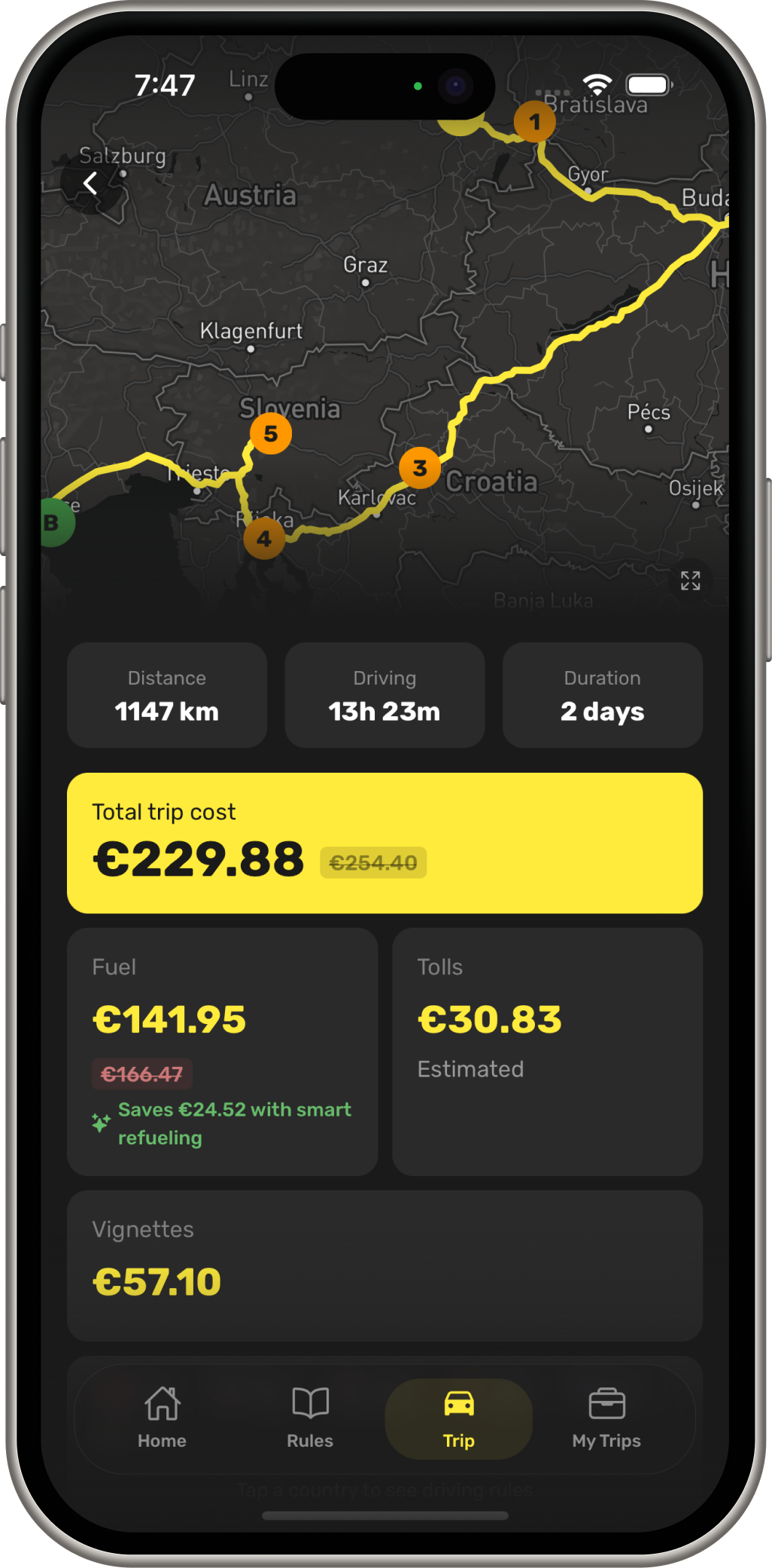 Your European road trip assistant